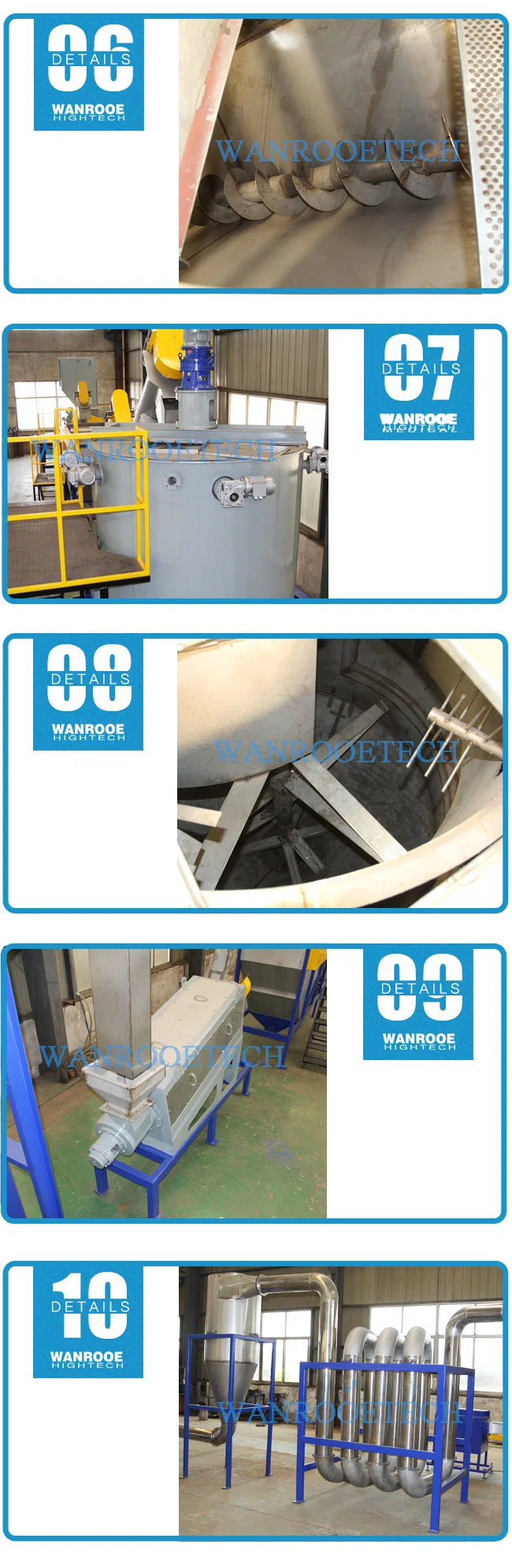 100-3000kg/H Pet Flakes Plastic Bottle Recycling Washing Equipment Line with Drying Machine